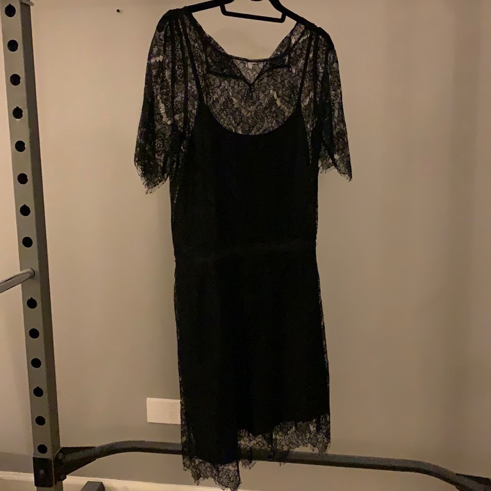 Black lace dress